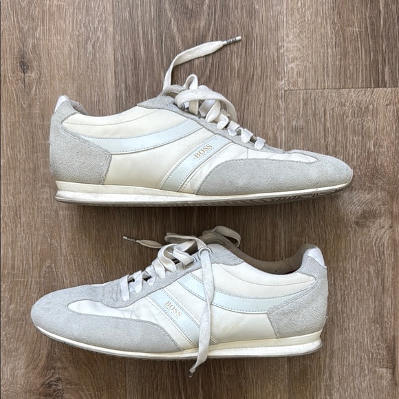 Boss White and Gray Sneakers Sleek Design - Picture 1 of 5